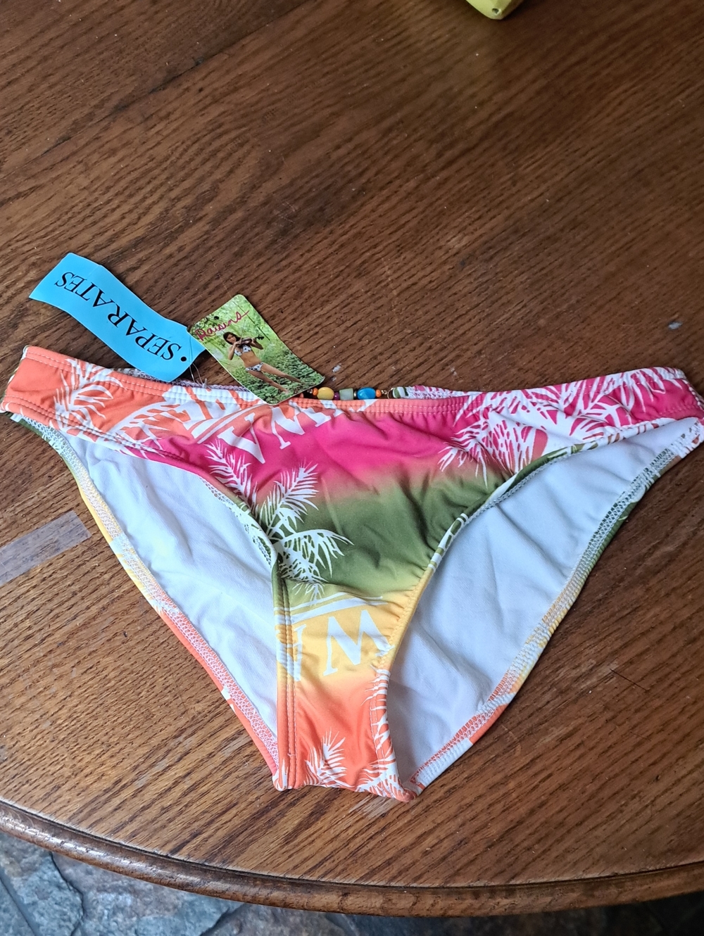 Raisins Multicolor Tropical Ombre Bikini Bottom - Pink, Orange, Yellow, Green
